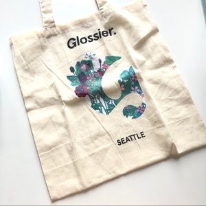 Glossier tote bag & sticker